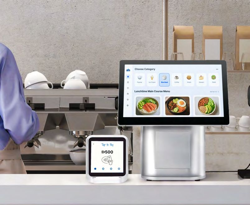 AFS Lite Mini POS paired with an unattended ECR screen